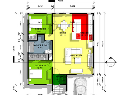 The Country Home 3d design floor plan lumion revit