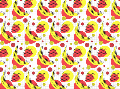 JUICY PATTERN n.1 / ai adobe illustrator banana colours fruits illustration illustrator juice layers pattern strawberry