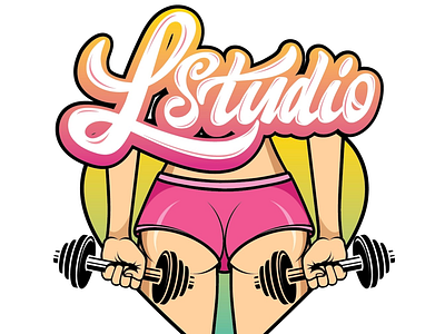 Fitness Studio logo body design fitness gym illustration logo logotype sport sport gym strong body vector women