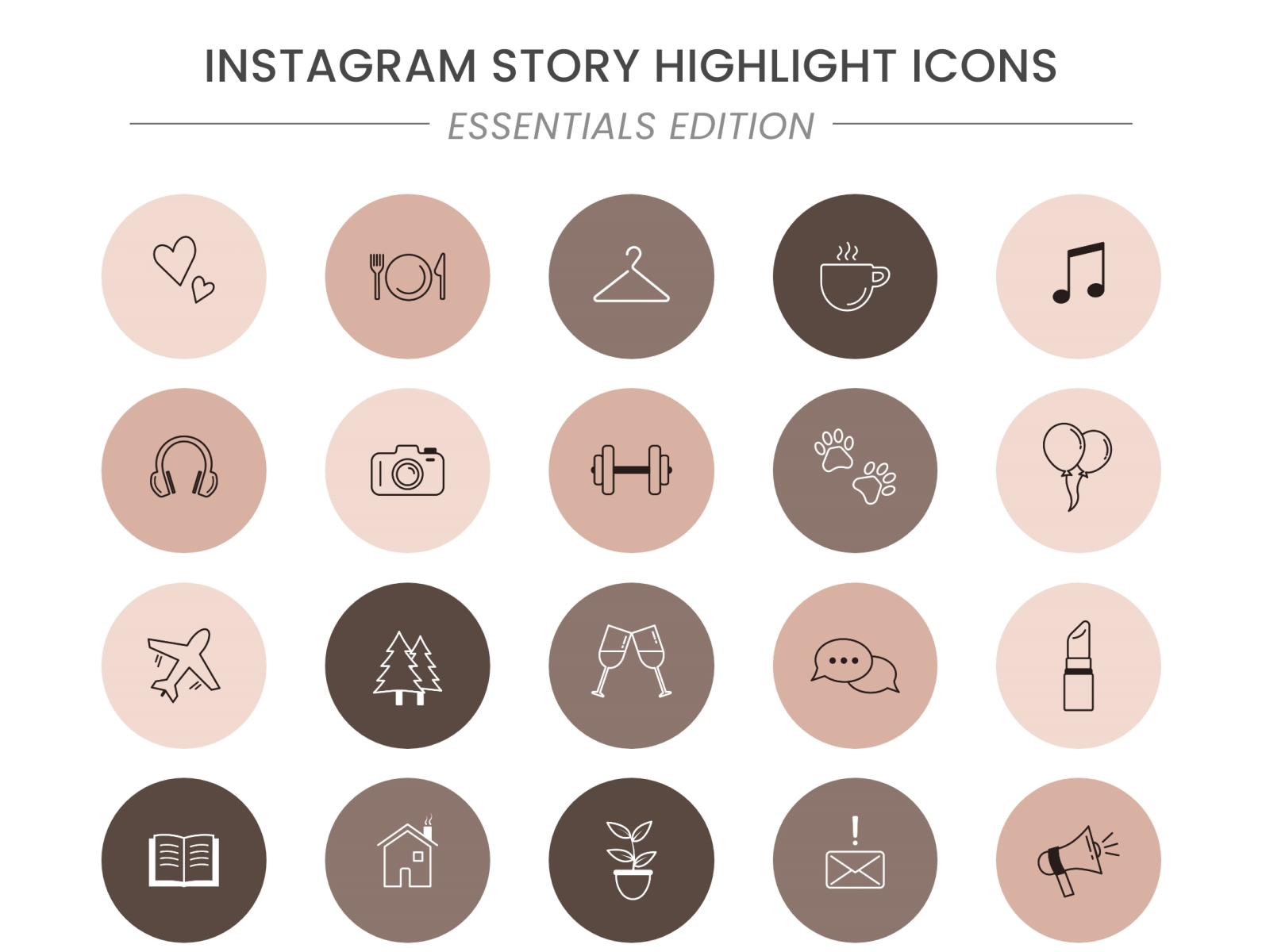 Instagram Story Highlight Icon Set by Clara Fetherston on Dribbble
