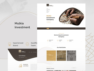 Mulkia Investment Company. business design designer investment online shopping store ui uidesign ux web