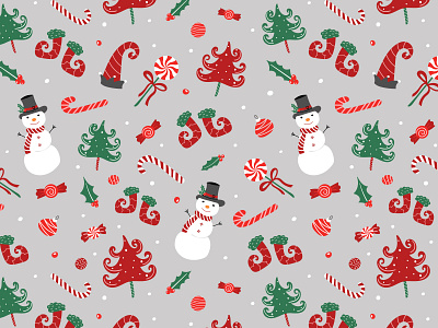 Snowmen Pattern christmas christmas pattern digital illustration illustration pattern pattern design pattern designer surface pattern surface pattern design vector vector pattern