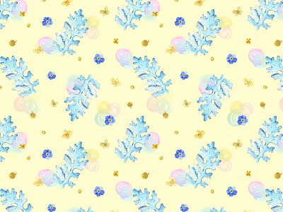 Dusty Miller pattern (on yellow)