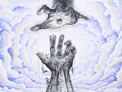 A Portait of Risk art covid 19 design fantasy art science fiction watercolour illustration