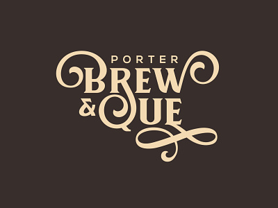 Porter Brew & Que Logo bbq brand identity branding brewery brewpub graphicdesign identity logo logodesign negativespace restaurant restaurant logo