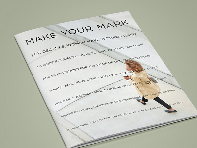 Make Your Mark Brochure branding brochure corporate corporate identity femalefocused financial graphicdesign layout design women empowerment