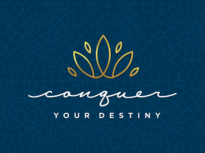 Conquer Your Destiny Logo branding crown custom customscript events illustration logo mosaic