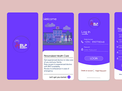 Medical App, Help Buddy figma medical ui design