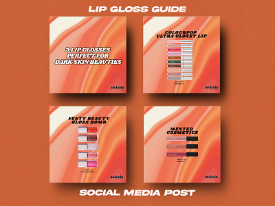 Lip Gloss Guide - Social Media Pack brand design branding design graphic design social media design social media pack social media templates