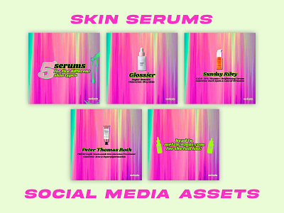 Skin Serums - Social Media Pack brand design branding design graphic design social media design social media pack social media templates template design