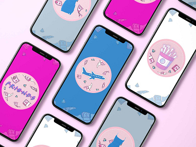 Pink and Blue Instagram Highlight Cover Pack