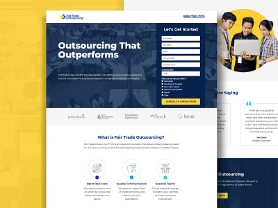 Fair Trade Outsourcing Landing Page