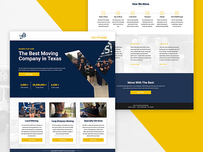 Yes! Moving & Storage Landing Page conversion digital design landing page local moving long distance moving movers moving company landing page ppc marketing ui unbounce pages ux yes moving and storage