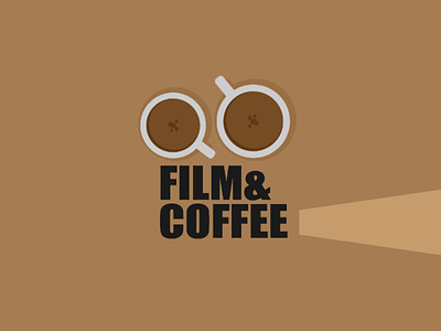 Film & Cofffee black cafe coffee film flat minimalist