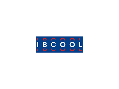 IBCOOL Lettermark blue brand fashion logo modern new red simple