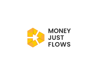 Money just flows.... brand flat gold logo minimalist money recycle simple ui yellow