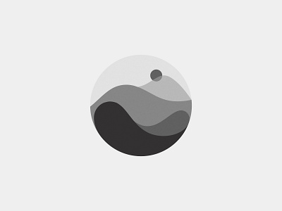 Wave+Mountain Logo app flat icon illustrator logo logo design minimal modern logo vector wave logo
