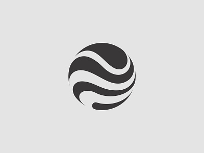 B A L L app flat icon illustrator logo logo design minimal modern logo vector wave logo