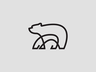 BEAR animal logo bear logo logo inspiration minimalist logo monoline logo