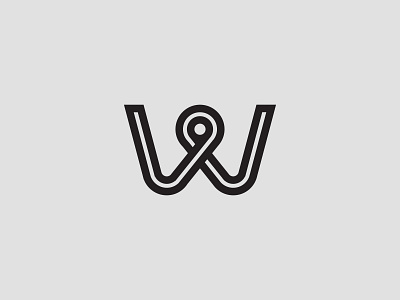 logo exploration flat logo letter w location pin logodesign minimalist logo modern logo