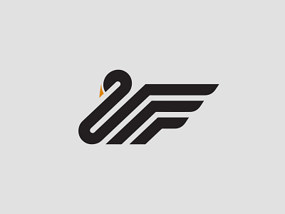 s w a n animal logo flat logo minimalist logo monoline simple logo swan lake swan logo