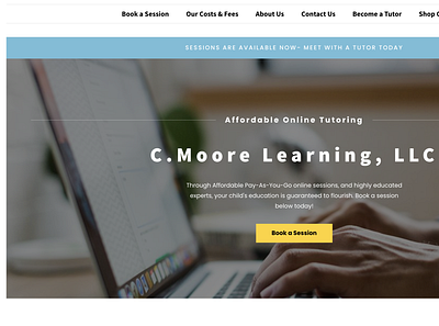 C.Moore Learning LLC-Built by DeCinti Web Design clean cmoorelearning desktop illustration typography ui ux