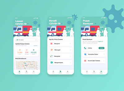 Kawal Corona Aplication app design ui