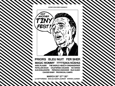 Flyer design - Another Tiny Fest band design flyer flyer design gig design gigposter illustration ink procreate