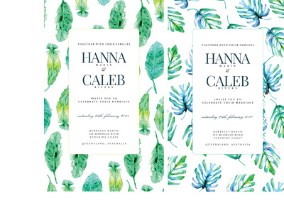 Jungle Greenery Electronic Wedding Invitation