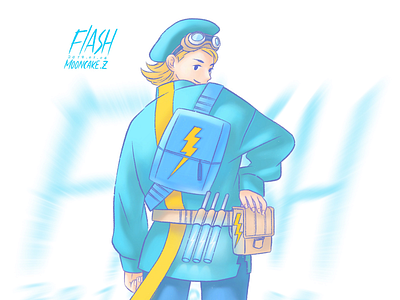 Flash!!! army character flash illustration lighting
