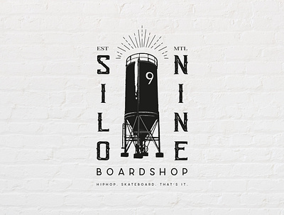 Silo Nine Boardshop Logo boardshop branding design graphic design logo modern logo skateboard vector