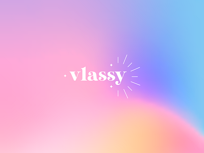 Vlassy branding design logo makeup minimal typography vector
