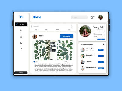 Redesign LinkedIn UI