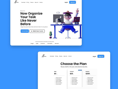 SAAS landing page design