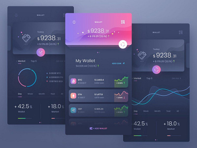 wallet-app app design minimal ui ux