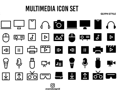 Multimedia Icon Set