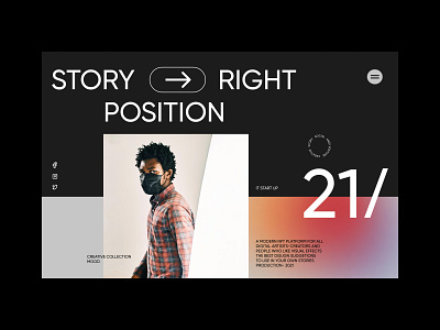 Story right position graphic design ui