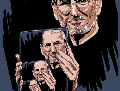 Steve Jobs adobe art design digital portrait drawingart fashion illustration illustration illustration digital illustrations poster vector illustration