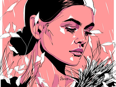 Kaia Gerber adobe art digital portrait drawingart fashion illustration fashion illustrator illustration illustration digital illustrations vector vector illustration