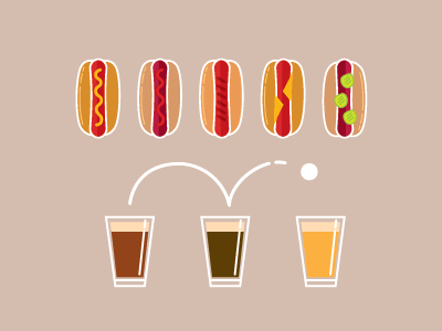 late night party | cph beer beer pong glass hot dog ketchup mustard pickles