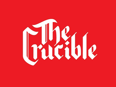 the crucible | type treatment blackletter lettering the crucible typography