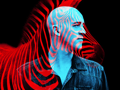 tyrone wells | digital album cover album cover blue music overlay red tyrone wells zebra