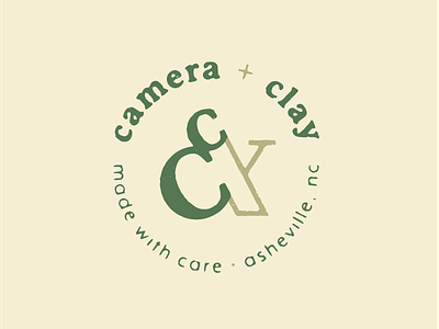 Camera & Clay ampersand logo photography pottery stamp texture