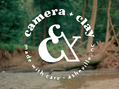 Camera & Clay logo photography pottery seal stamp
