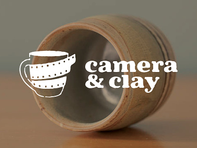 Camera & Clay 35mm camera clay earthy film logo mug negative one color pottery