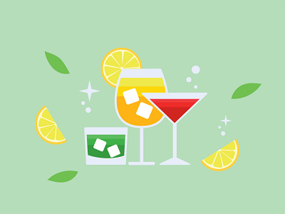 Cocktail illustration art clean design flat illustration illustrator logo minimal vector