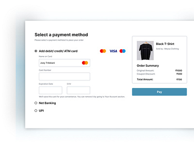 Card Checkout - Desktop