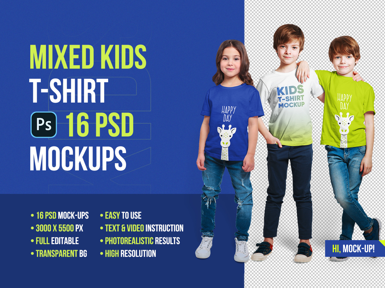 Kids T Shirt Mockups By HiMockUp | GraphicRiver