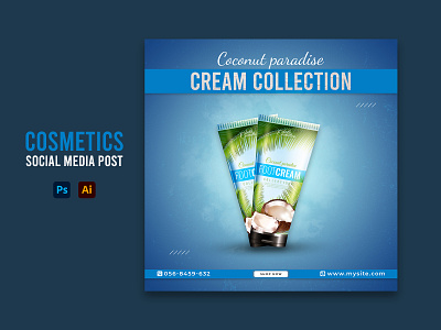 Cosmetics Social media post template