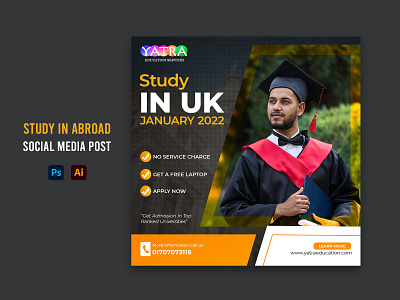 Study in abroad social media post ads ads banner banner banner design design facebook ads facebook post graphic design instagram instagram ads instagram banner instagram post media post post design social social media psot study in abroad study social media post template templates